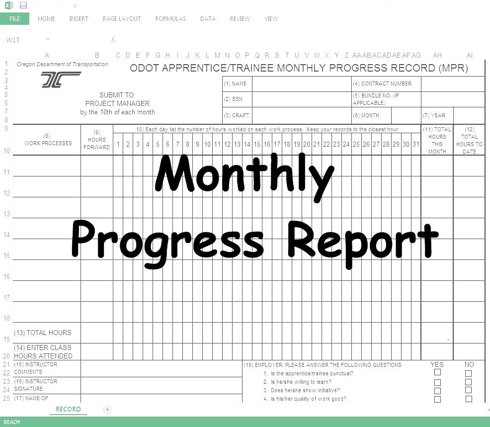 Site Progress Report Template Creative Template Inspiration