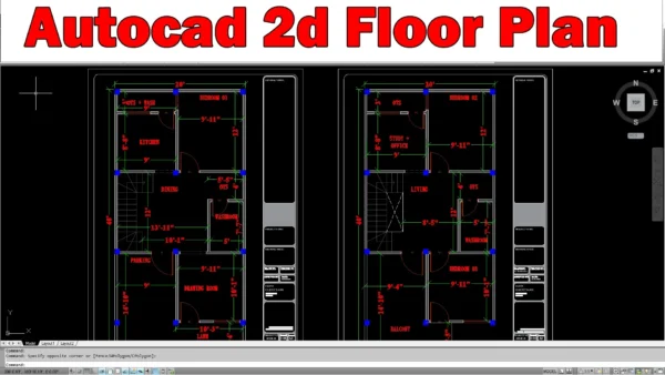 Autocad 2d Floor Plan DWG File