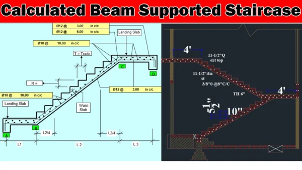 Calculated Beam Supported Staircase