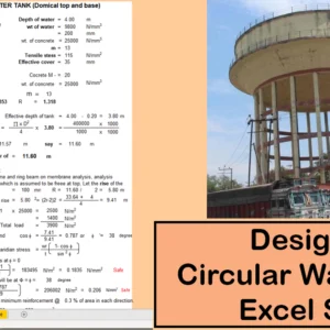 Design Of Circular Water Tank Excel Sheet