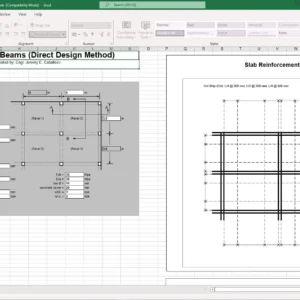 Design of Slab with Beams Excel Sheet