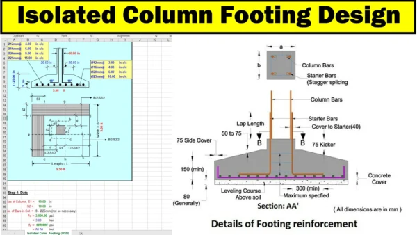 Column & Footing Details Block-1 & Block-2 | PDF | Architectural Elements |  Building Technology