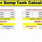 Water Sump Tank Calculation Excel Sheet