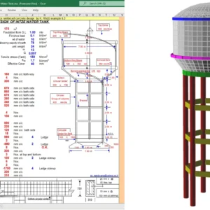 Design of Intze Water Tank Excel Sheet