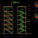Staircase Section Detailed Autocad Drawing