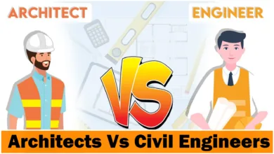 difference between architects and civil engineers