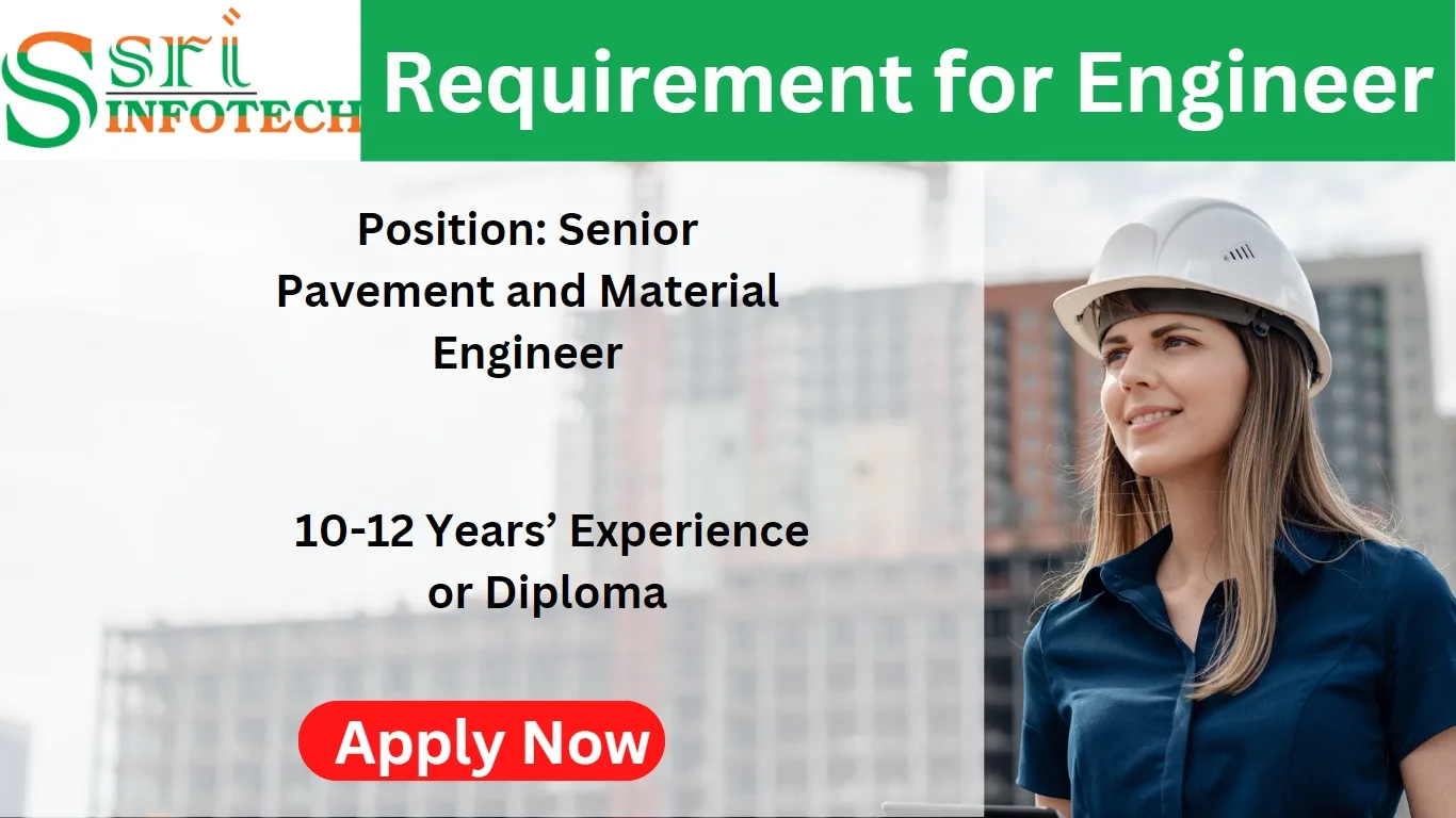 Requirement for Engineer SRI INFOTECH