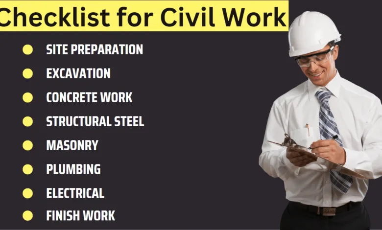 Checklist for Civil Work