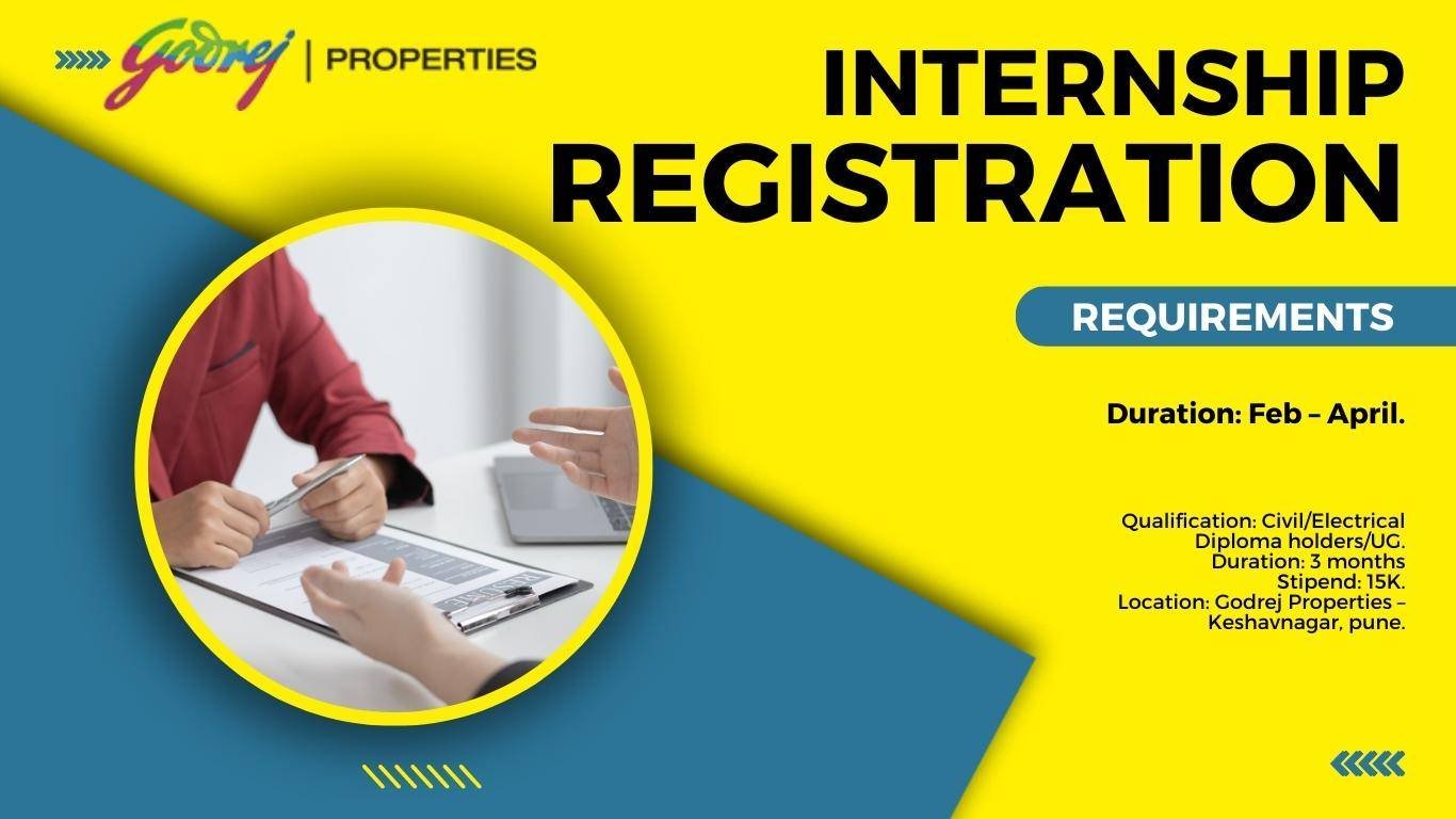 Godrej Properties are Introducing Internship Program for Civil and Electrical Engineers