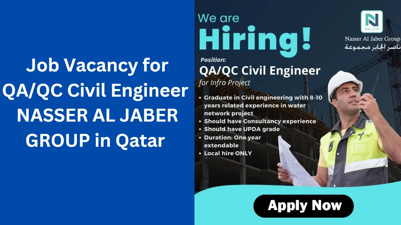 Job Vacancy for QAQC Civil Engineer NASSER AL JABER GROUP in Qatar