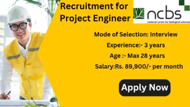NCBS Recruitment for Project Engineer