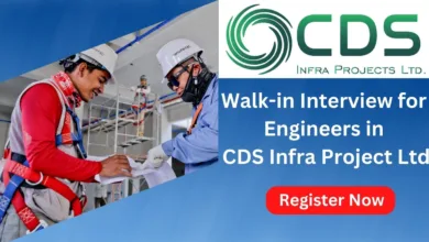 Walk-in Interview for Engineers in CDS Infra Project Ltd