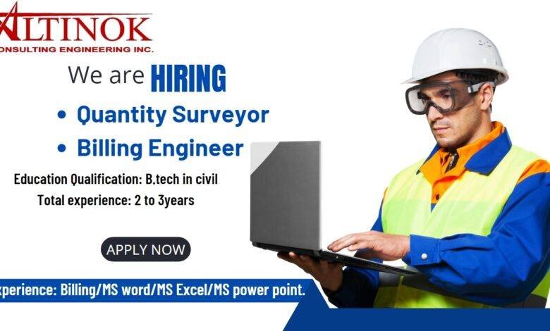 Job for Quantity Surveyor and Billing Engineer in ALTINOK