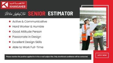 Seeking Candidates for Senior Estimator in Khansaheb