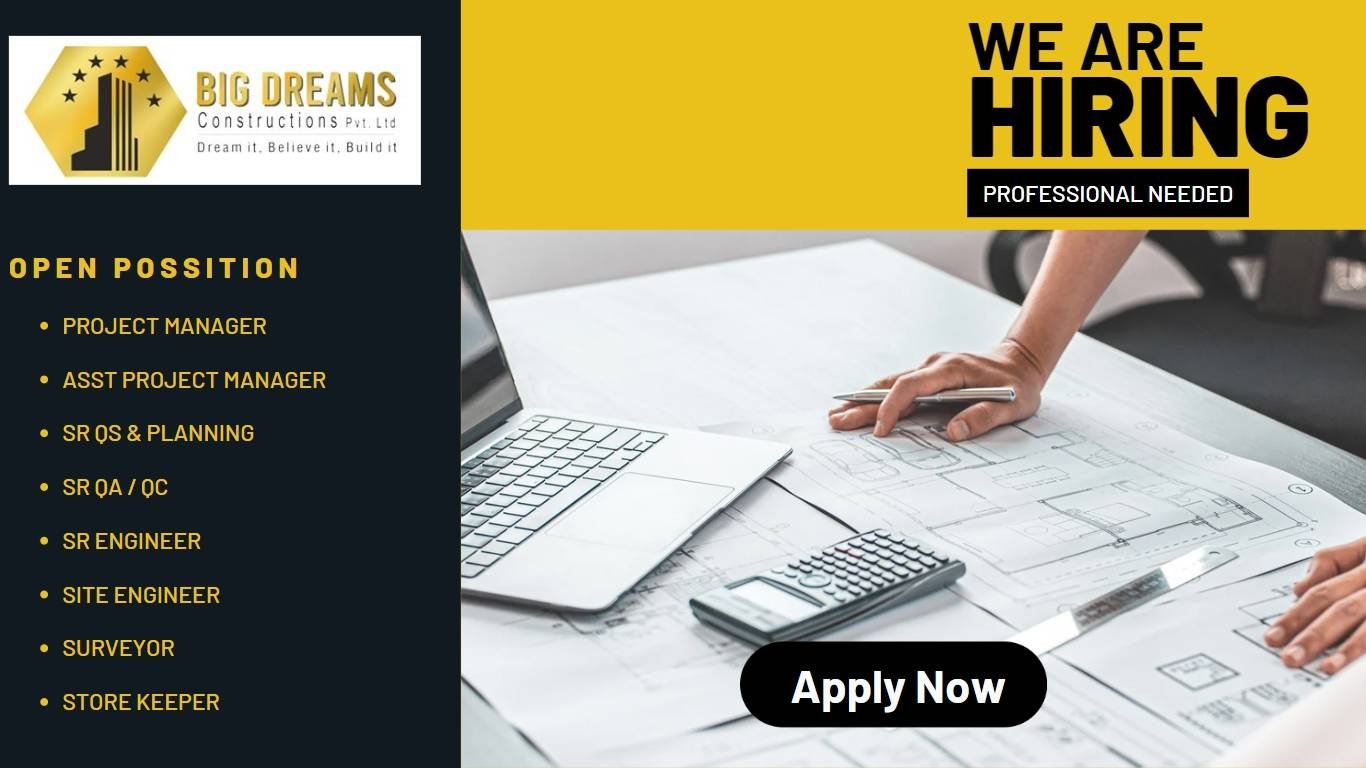 Urgent Requirement on BIG DREAMS Constructions in Chennai
