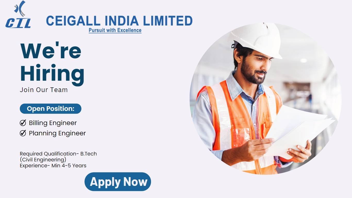 Hiring Billing & Planning Engineer in CEIGALL INDIA LIMITED