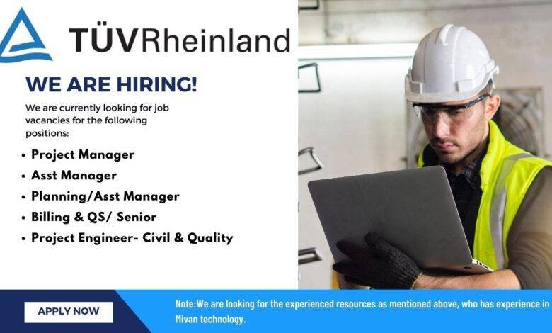 Job Openings for Civil Engineer in TUV Rheinland