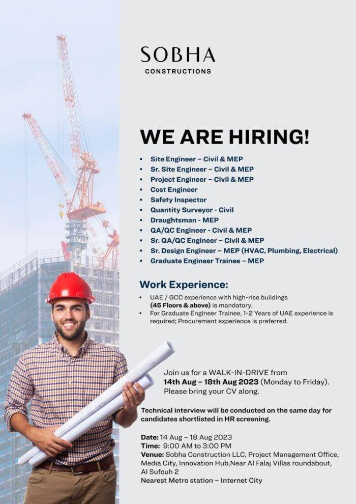 WALK-IN-DRIVE Engineers in Sobha Constructions