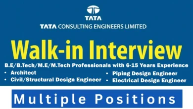 Walk-In-Interview In Tata Consulting Engineers Apply Now